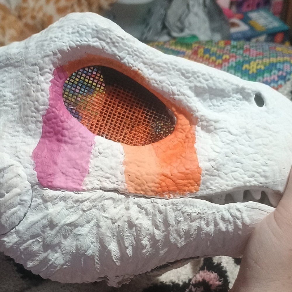 Lesbian Flag Custom Dino Mask
